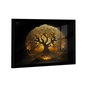 Quadro Árvore Raízes Gold -- BR ARTES