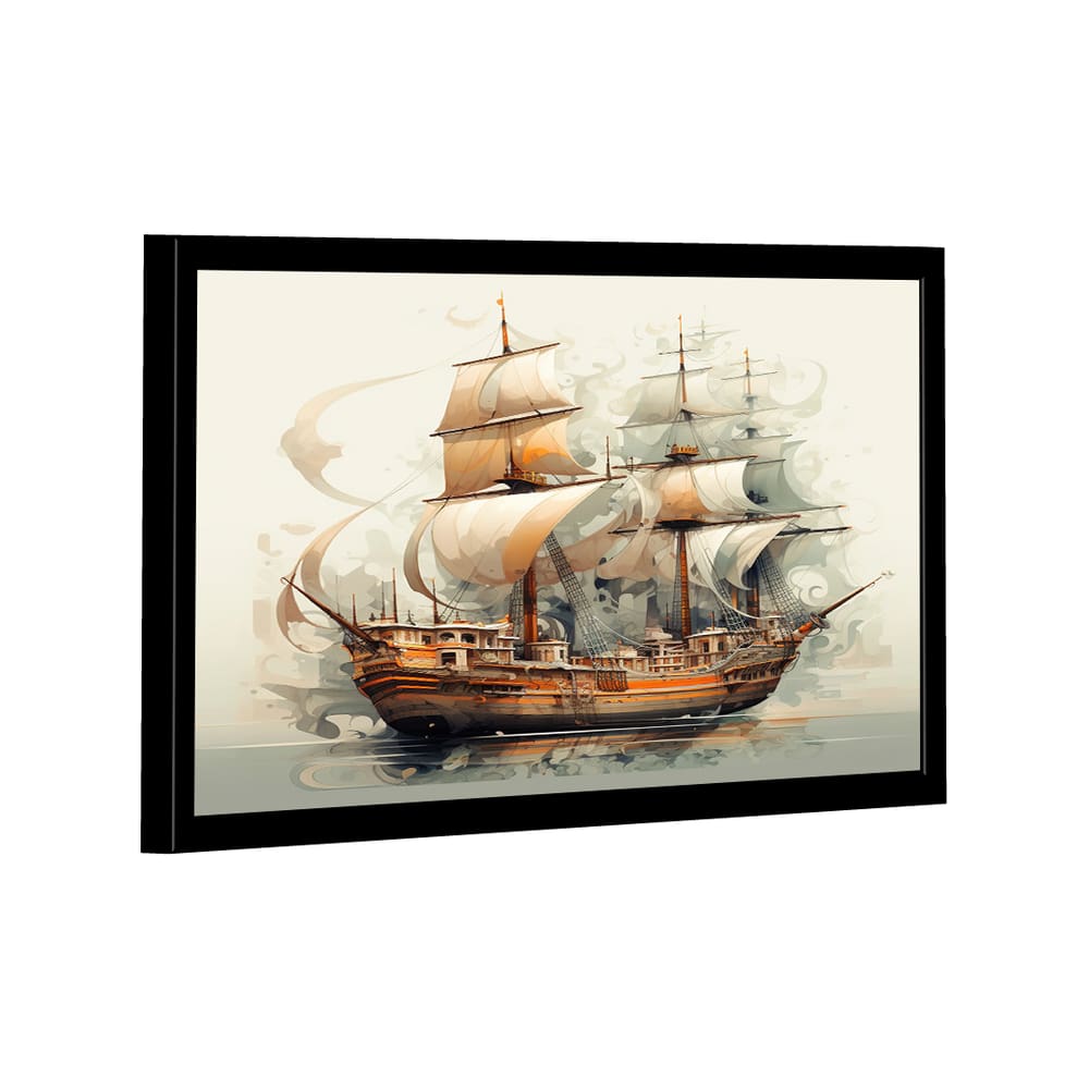 Quadro Caravela Aquarela -- BR ARTES