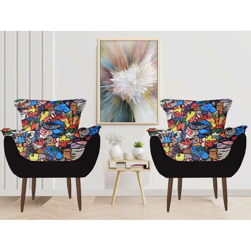Cadeiras Decorativa Milena Quarto Sala Suede Romero Brito