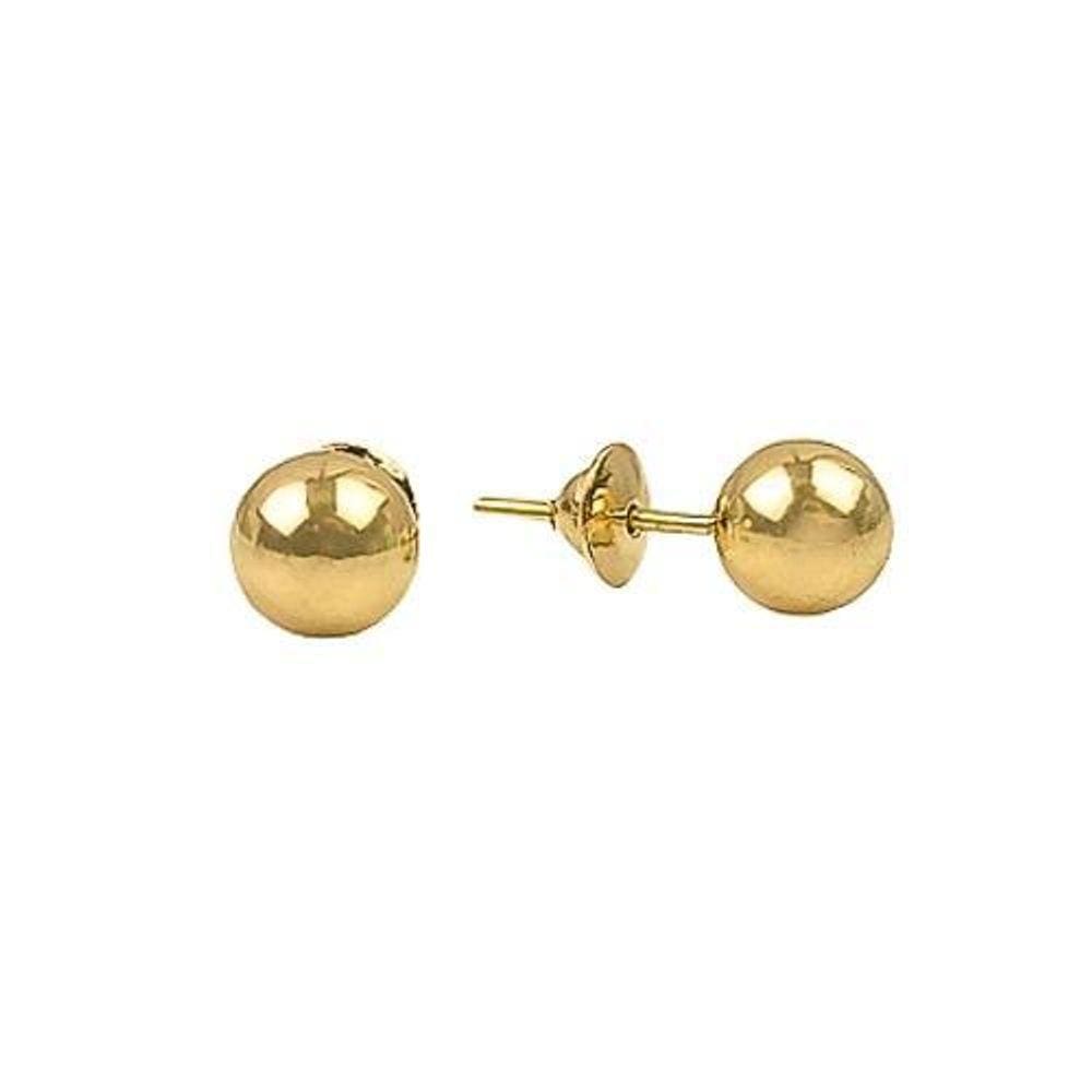 Brincos bola ouro 18k 5mm - Ivan Joias