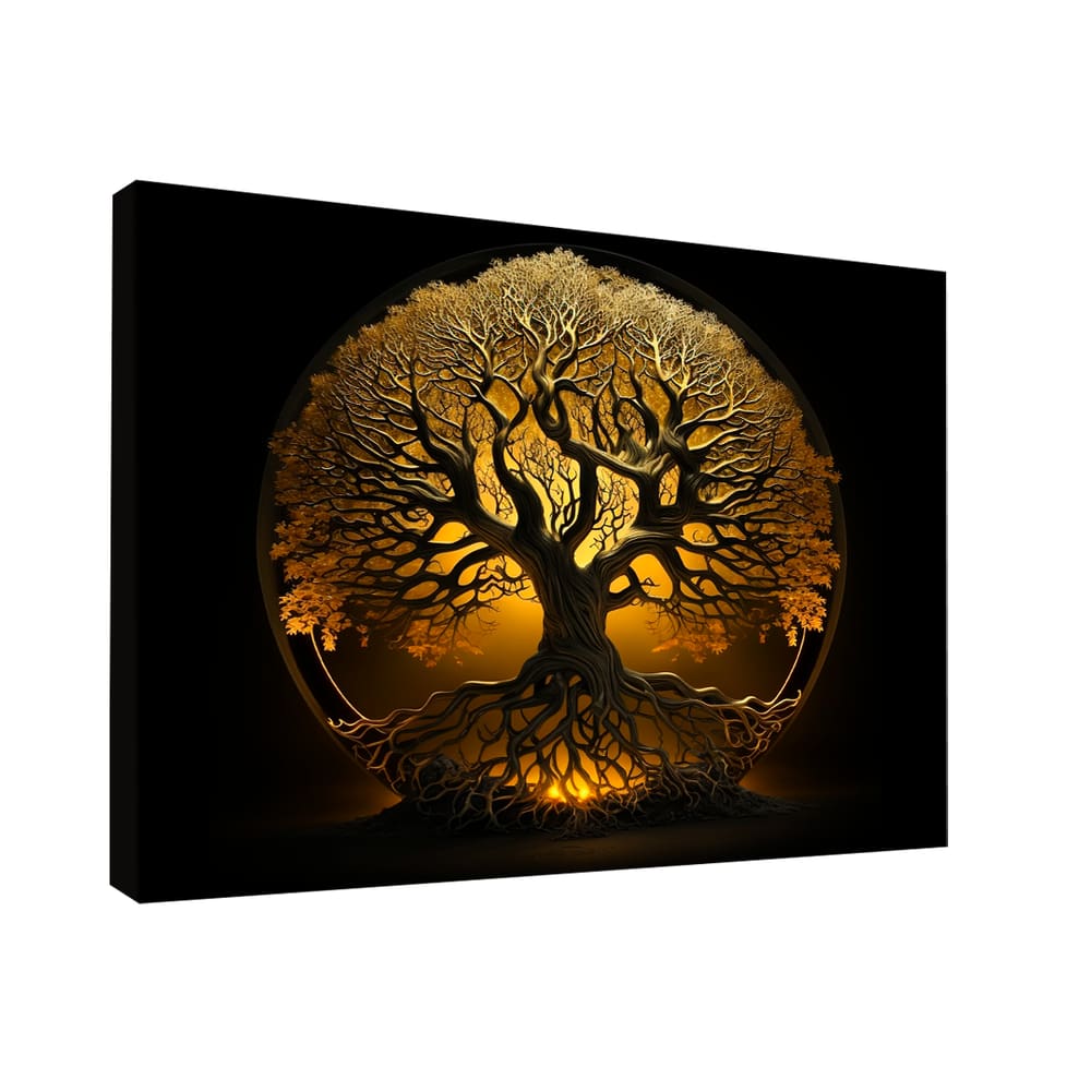 Quadro Árvore Raízes Gold -- BR ARTES