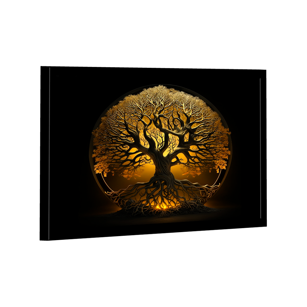 Quadro Árvore Raízes Gold -- BR ARTES