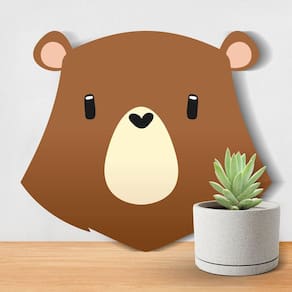 Placa de Parede Decorativa - Urso