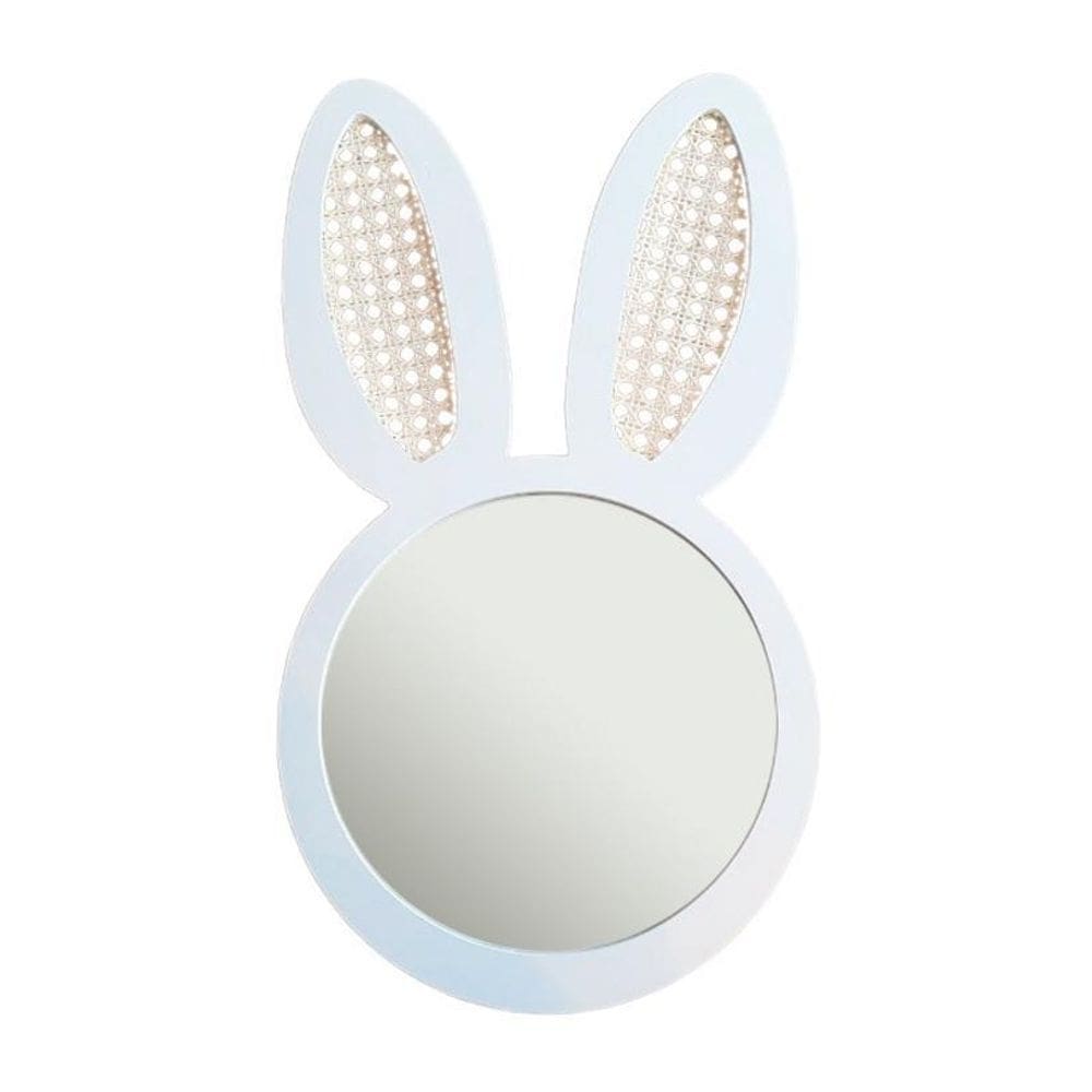 Espelho Infantil Decorativo 43x44cm - Branco Lebre