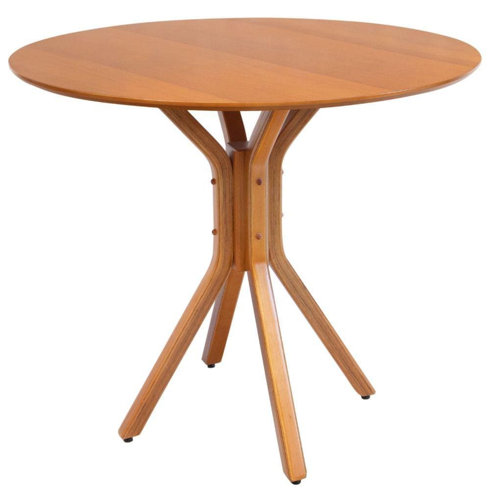 Mesa de Jantar Redonda Madeira Maciça Nairobi Nozes
