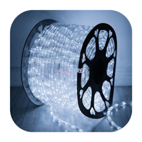 Mangueira Led Redonda 100m Decoração Natal Uso Externo Branco Frio 110V