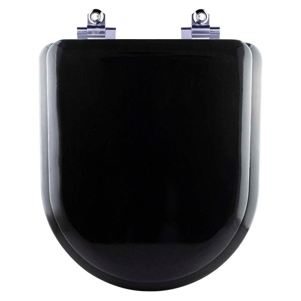 Assento Sanitário Almofadado Soft Close Carrara Preto Para Deca