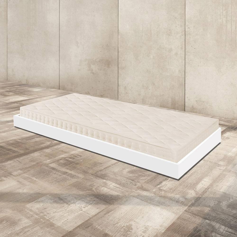 Cama Auxiliar Solteiro de Madeira Maciça Atraente Branco - Branco