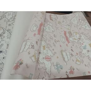 Papel de parede infantil mapa bege
