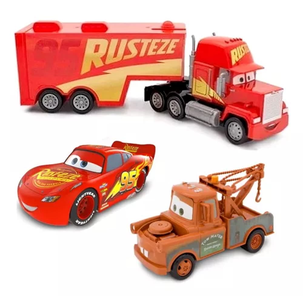 Kit Carros com 2 Carrinhos Relâpago Mcqueen Tow Mater Toyng