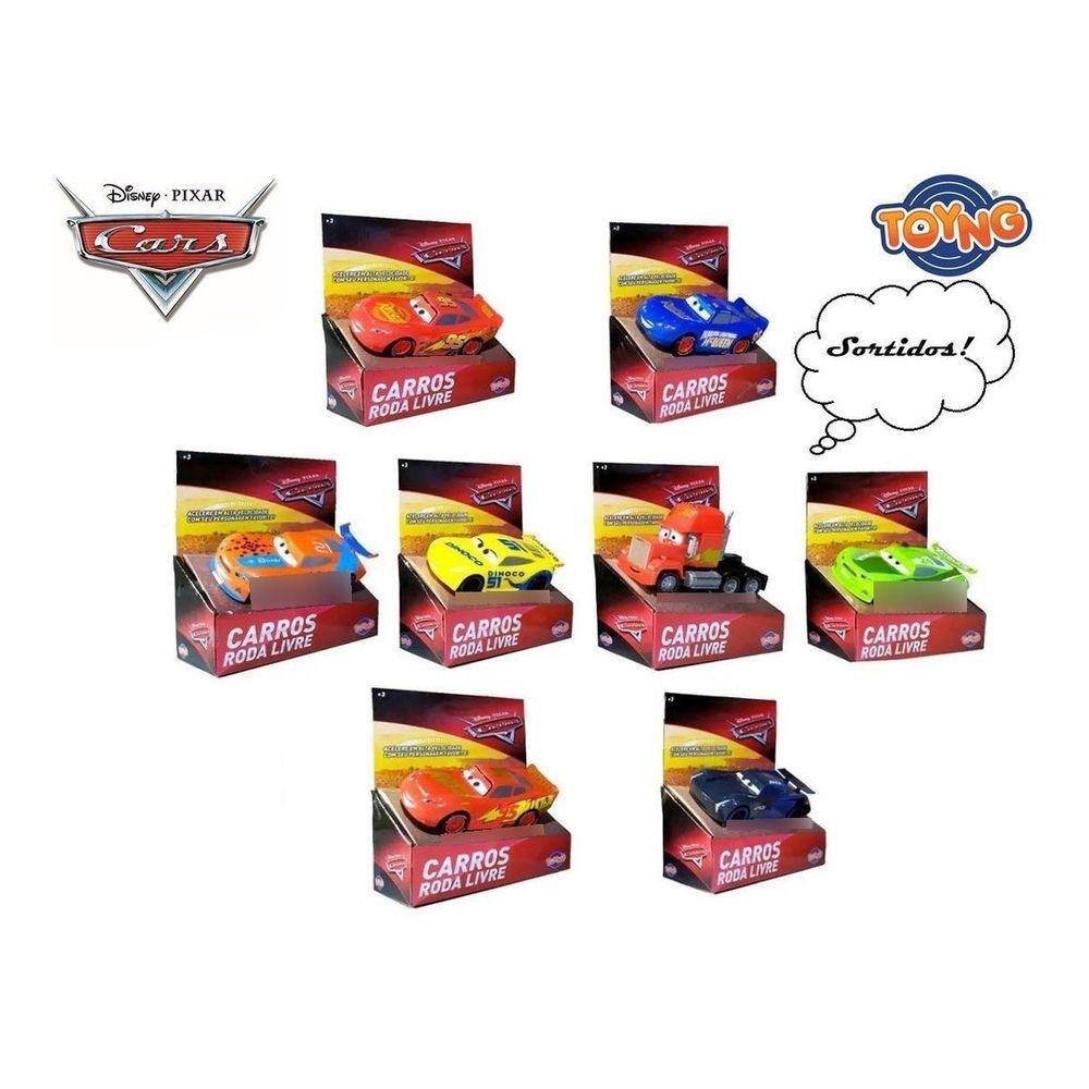 Carrinho de Brinquedo Filme Carros Pixar Disney Roda Livre A