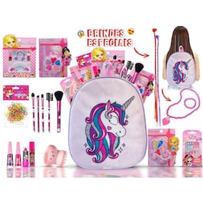 Kit Maquiagem Infantil Completo Polvo Esmaltes Sombras Bz133