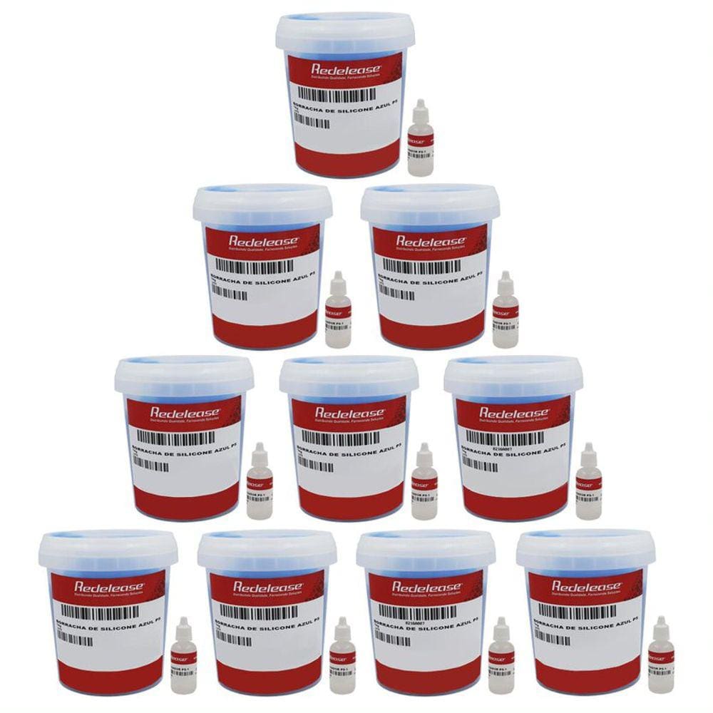 Borracha De Silicone Azul Alta Flexibilidade para Moldes Com Catalisador (10,30 Kg)