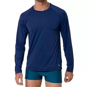Camiseta Manga Longa Proteção Uv50+ Beachwear Mash 309.01 Marinho