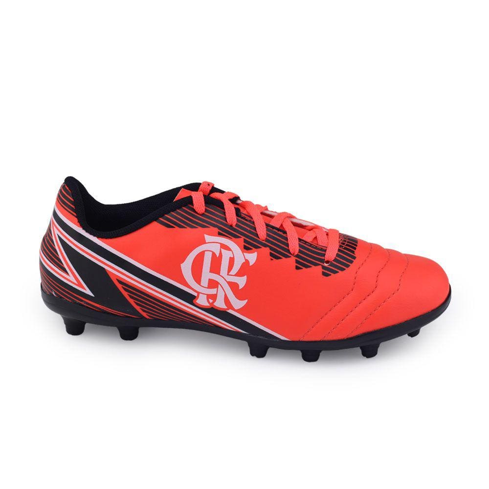 Chuteira Inf Campo PVC OXN Dynamic 2 Flamengo RubroNegro