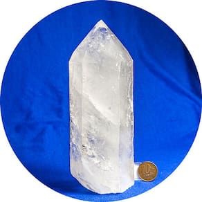 Ponta Cristal Natural Base Serrada 12 a 15 cm 700g Tipo B