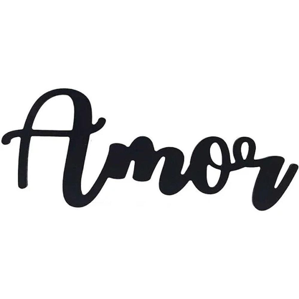 Enfeite Decorativo Placa Madeira MDF Preto Frases Variadas - Amor Fé Família Gratidão Siga Seus Sonhos Amor Gera Amor -