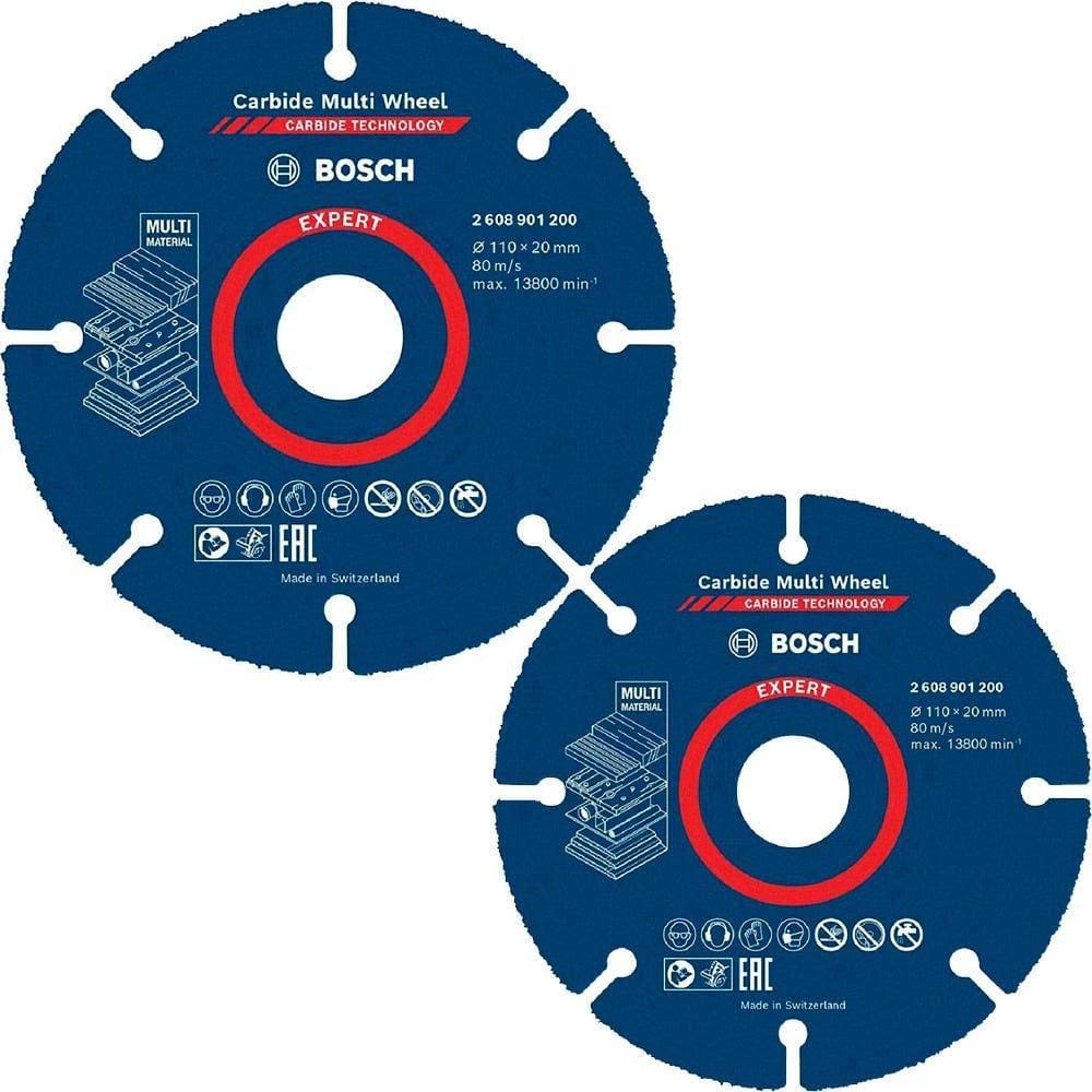 Disco de Serra Expert 110 mm Carbide Multi Wheel 2 unidades BOSCH