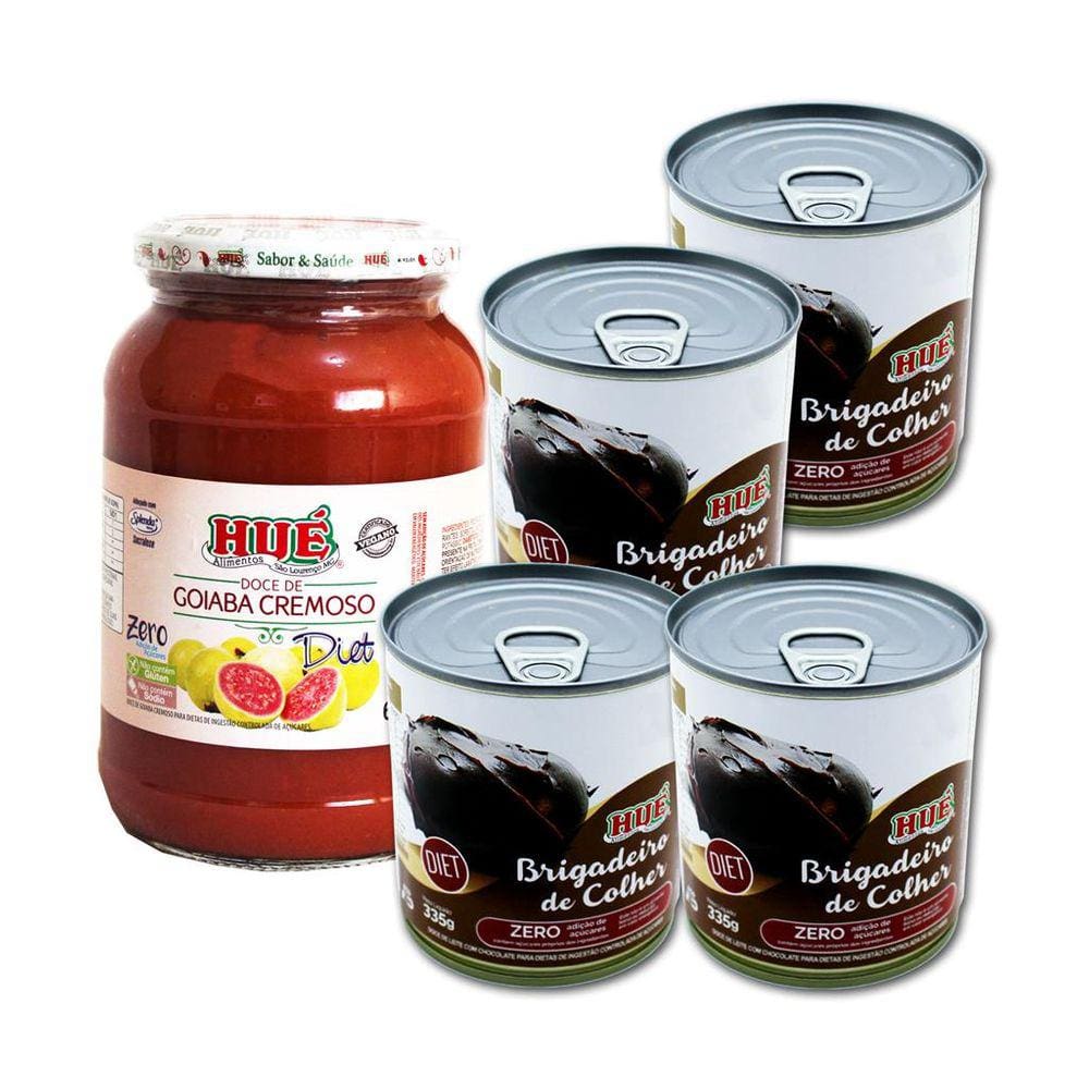 Kit 4 Brigadeiro De Colher 335G Goiaba Cremoso Diet650g Hué