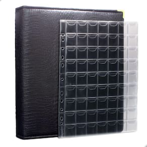 Álbum Fichário 20 Folhas 1260 Moedas 32x24 Cobra Fosco GF