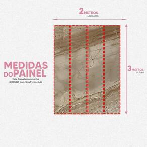 Papel De Parede Painel 3D Mármore Travestino Marrom 2M