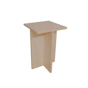 Banco Tampo Quadrado 45 cm Madeirado Em Mdf