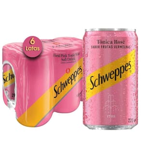 Tônica Schweppes Rose Frutas Vermelhas 220ml 6 Latas