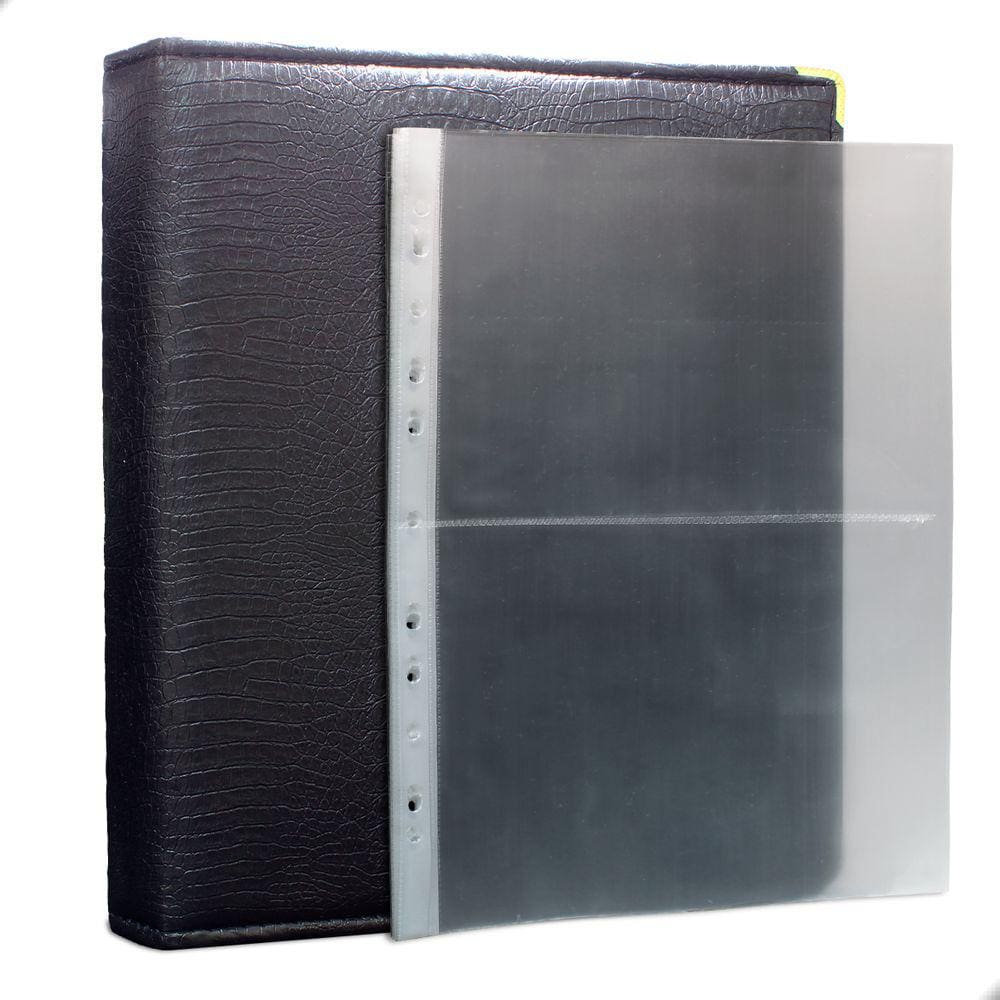 Álbum Fichário 20 Folhas PP Cédulas 2 Espaços 32x24 Cobra Fosco GF