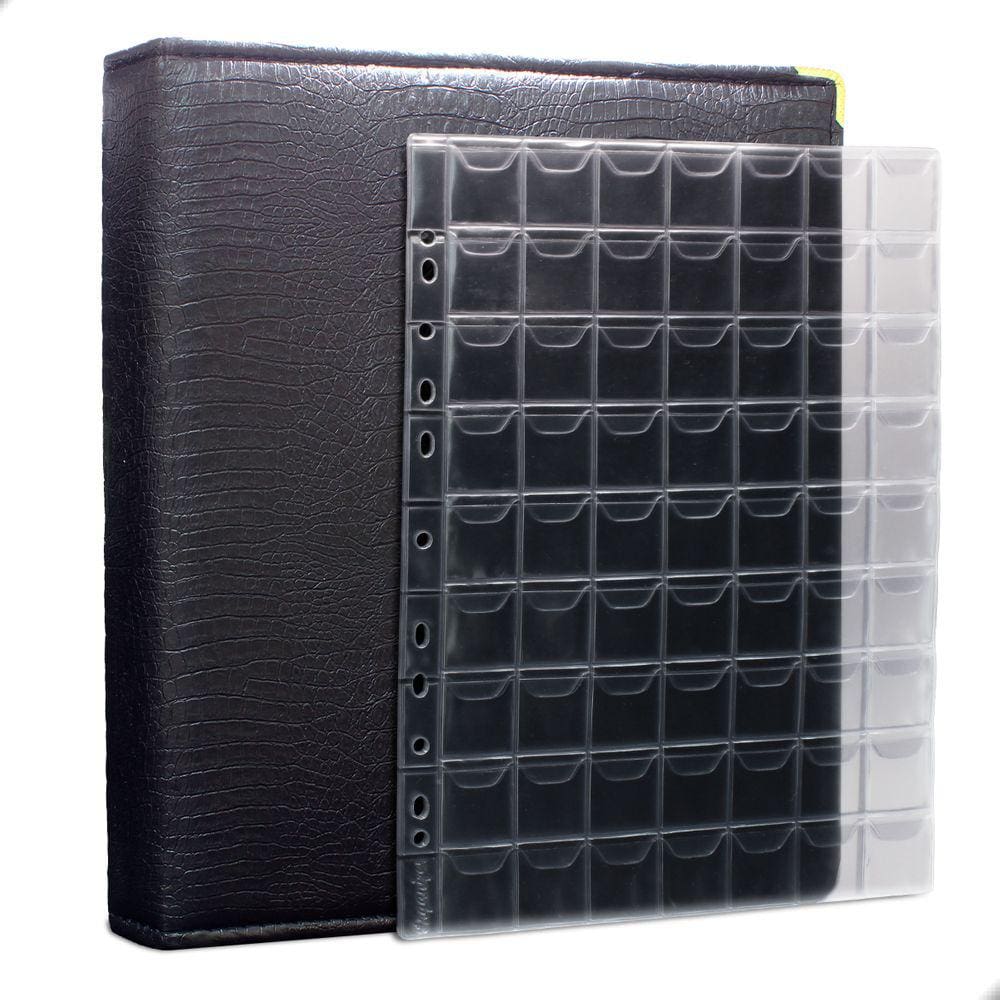 Álbum Fichário 30 Folhas 1890 Moedas 32x24 Cobra Fosco GF
