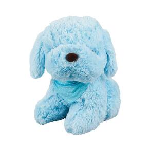 Cachorro Azul Sentado Pano Pescoço 22Cm - Pelúcia