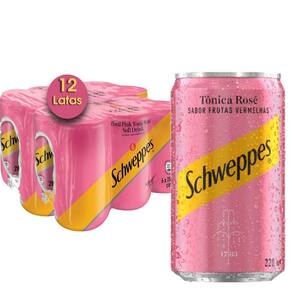 Tônica Schweppes Rose Frutas Vermelhas 220ml 12 Latas