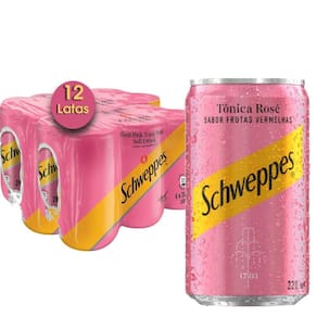 Tônica Schweppes Rose Frutas Vermelhas 220ml 12 Latas
