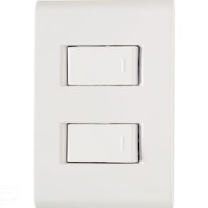 Conjunto 4x2 Com 2 Interruptores Simples Tramontina Liz 10 A 250 V Branco Tramontina