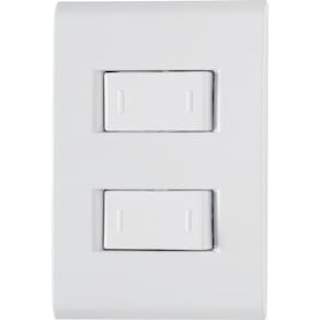 Conjunto 4x2 Com 2 Interruptores Paralelos Tramontina Liz 10 A 250 V Branco Tramontina