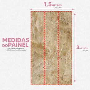 Papel De Parede Painel 3D Mármore Bege Bahia Realista 1,5M