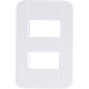 Placa 2 Postos Afastados 4x2 Tramontina Tablet Branca Tramontina