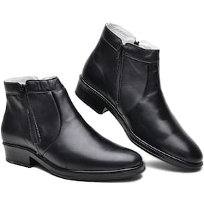 Bota Masculina Chelsea Couro Botina Cano Curto Lisa Zíper