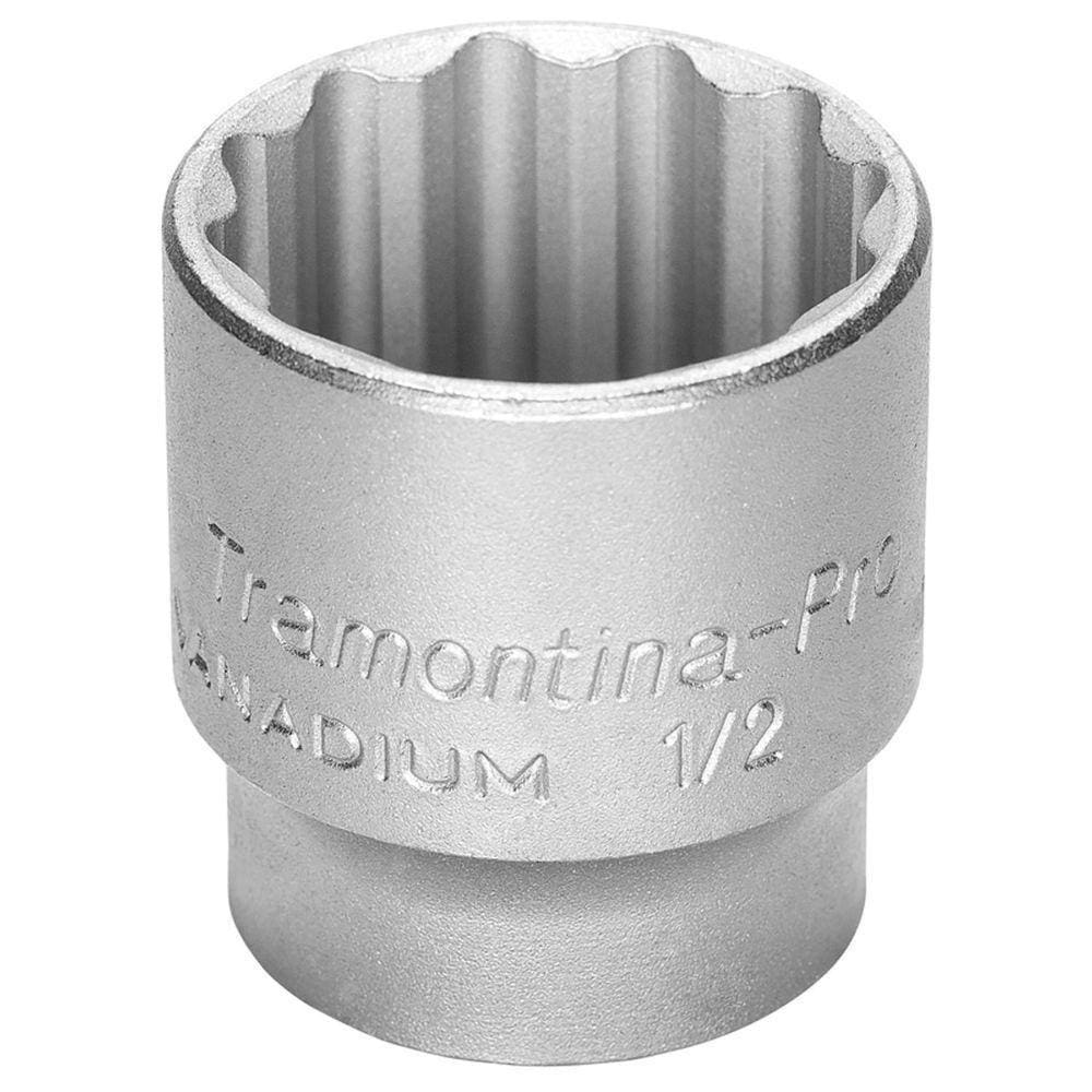 Soquete Estriado Em Aço Cromo Vanádio 30 Mm - Encaixe 1/2" Tramontina Pro Tramontina