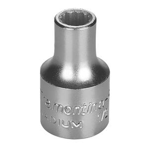 Soquete Estriado Em Aço Cromo Vanádio 7/16" - Encaixe 1/2" Tramontina Pro Tramontina