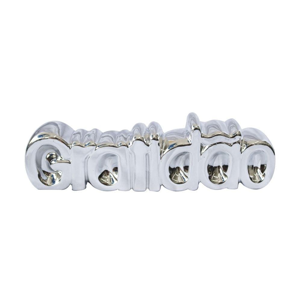 Enfeite Decorativo Palavra Gratidão 23x6,5x3,7cm