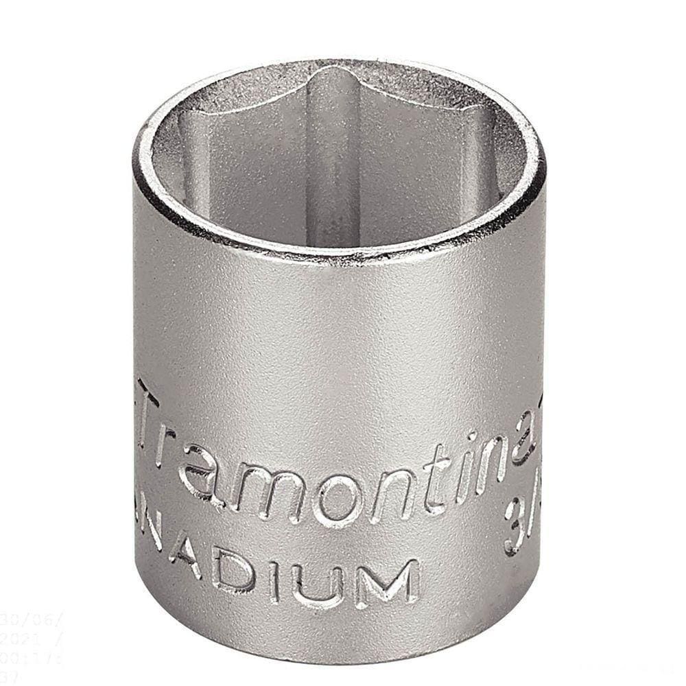 Soquete Sextavado Em Aço Cromo Vanádio 24 Mm - Encaixe 3/8" Tramontina Pro Tramontina