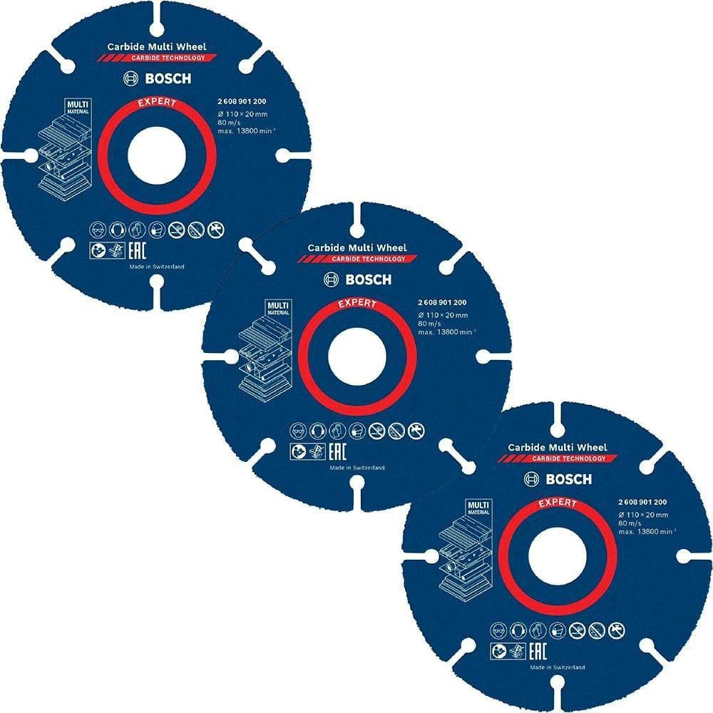 Disco de Serra Expert 110 mm Carbide Multi Wheel 3 unidades BOSCH