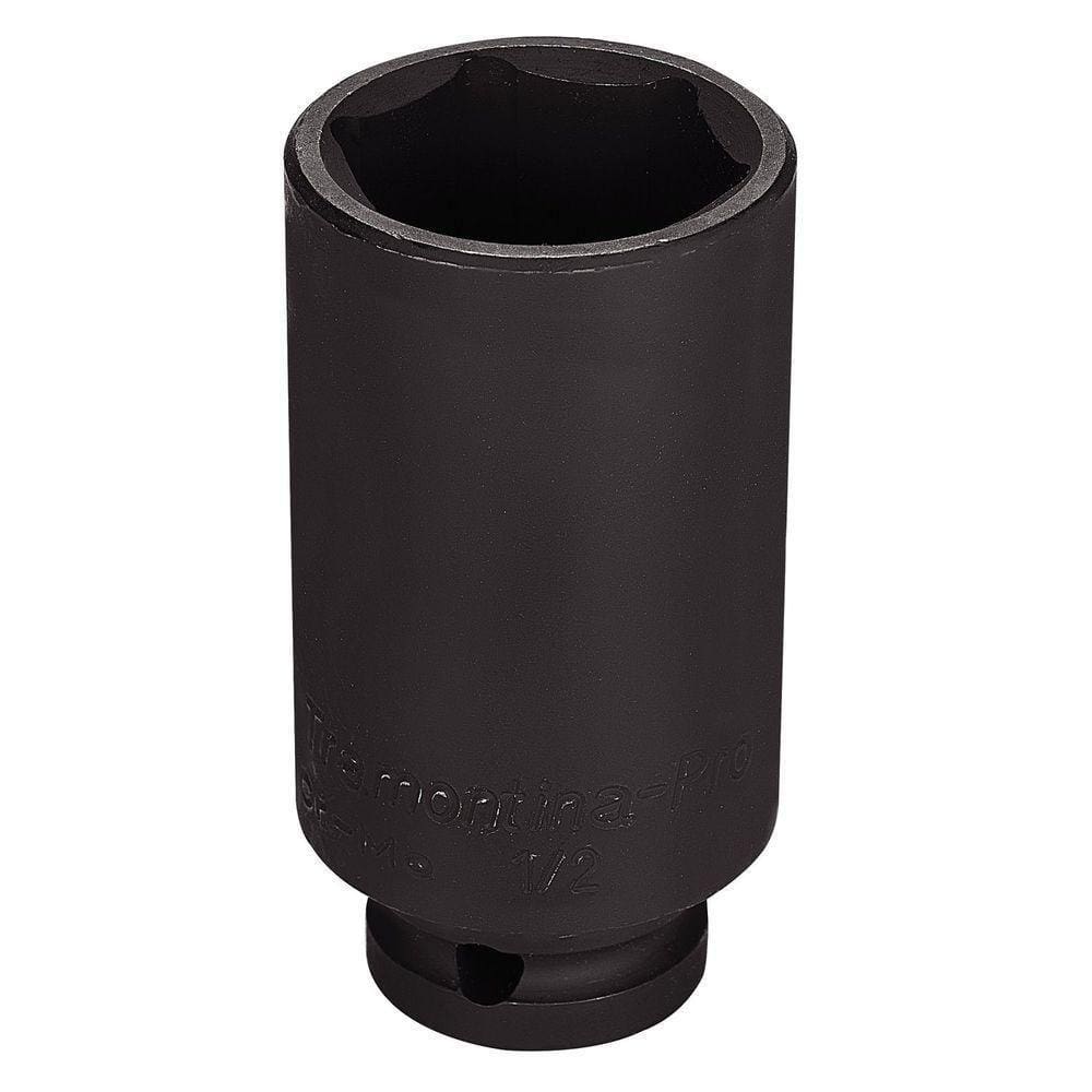 Soquete De Impacto Sextavado Longo Em Aço Cromo Molibdênio 30 Mm - Encaixe 1/2`` Pro
