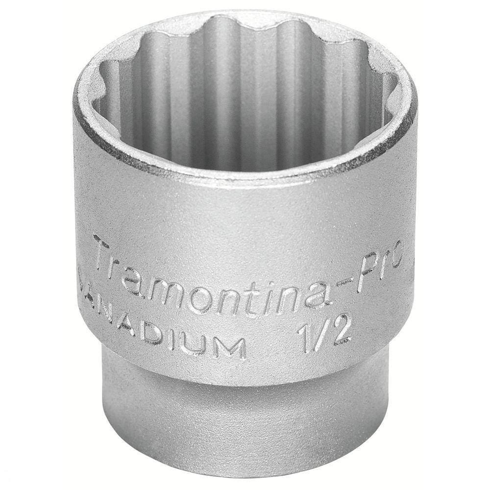 Soquete Estriado Em Aço Cromo Vanádio 28 Mm - Encaixe 1/2" Tramontina Pro Tramontina