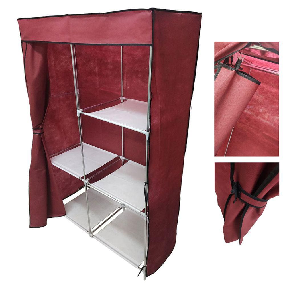 Guarda Roupa Cabideiro Armario Dobravel Organizador Portatil Sapateira Quarto Closet Versatil Multiuso Resistente