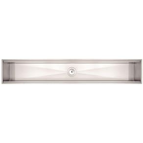 Escorredor úmido 105x18cm Para Sobrepor Em Aço Inox Com Acabamento Scotch Brite
