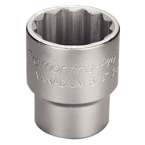 Soquete Estriado Em Aço Cromo Vanádio 38 Mm - Encaixe 3/4" Tramontina