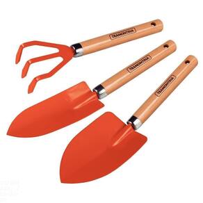 Conjunto Para Jardinagem Tramontina Peças Metálicas Com Cabo De Madeira 3 Peças Tramontina