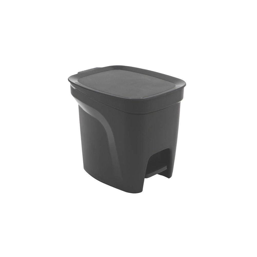 Lixeira Tramontina Compact 7l Em Polipropileno Preto Tramontina