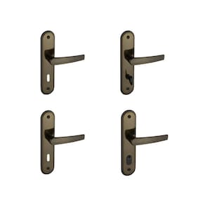 Kit 2 Fechaduras Interna 1 WC 1 Externa Espelho Pado Bronze